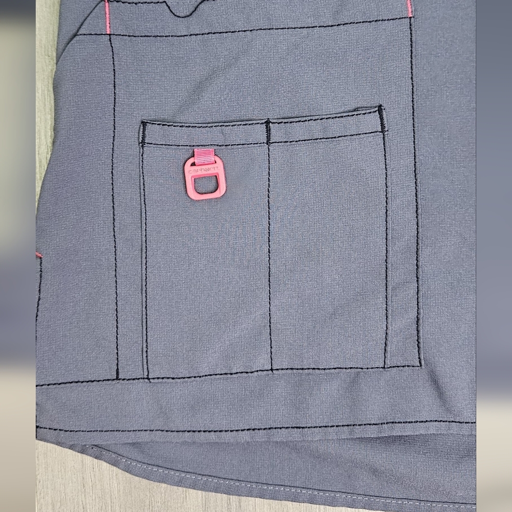 Carhartt Women's Charcoal V-Neck Scrub Set - Picture 11 of 13